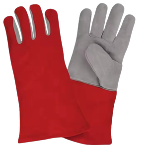 Gants de sécurité en cuir de vachette pleine fleur renforcé de haute qualité, avec pouce droit, résistants à la chaleur et ignifuges - Product Image 2