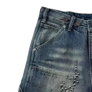 Venta al por mayor: Nuevos pantalones cortos de mezclilla cargo de moda para hombre, ajuste holgado, tela ligera y suave, pantalones cortos cargo para hombre, Pakistán - Product Image 2
