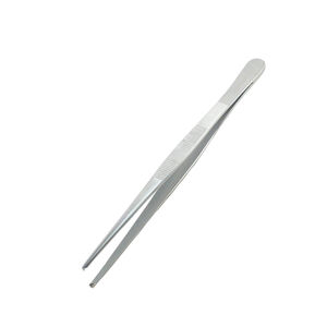 Pinces à tissus chirurgicales droites 1x2 à dents de rat, en acier allemand, à bout arrondi, 15,24 cm, de qualité médicale - Product Image 3