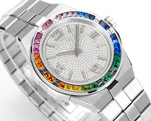 Reloj de Hombre Mecánico Automático, Elegante y Romántico, de Lujo para Negocios, con Bisel Incrustado de Diamantes, para Uso Casual y de Negocios - Product Image 3