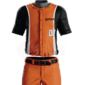เสื้อผ้ากีฬาโพลีเอสเตอร์คุณภาพสูง MOQ ต่ำ สวมใส่สบาย ระบายอากาศได้ดี ชุดเบสบอล ขนาดตามสั่ง สำหรับผู้ใหญ่ บริการ OEM - Product Image 5