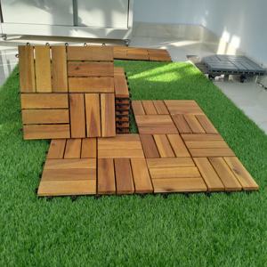 Baldosas de Madera de Acacia Modernas de 300x300mm, Impermeables y Antideslizantes para Terraza, Patio Trasero, Balcón, Jardín y Decoración de Piscinas - Product Image 2