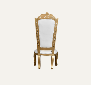 Classic Luxury <b>White</b> Antique Throne <b>Chair</b> Solid Mahogany Wood Durable Living Room Apartment Furniture - Product Image 3