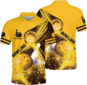 เสื้อโปโลแขนสั้นผู้ชายลายพิมพ์ดิจิทัล โพลีเอสเตอร์ แห้งเร็ว ดีไซน์สปอร์ต พร้อมชื่อและโลโก้ด้านหน้า - Product Image 4