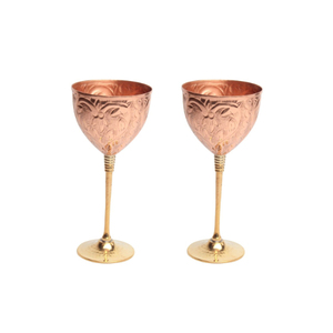 Flûtes à champagne en cuivre, verres à pied long en métal, modernes et luxueux, ensemble de 3 gobelets de fête, verres à vin de table - Product Image 2