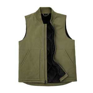 Wholesale Men Travel Vest Lightweight Secure <b>Storage</b> Sleeveless Canvas Vest Custom Logo Classic Design For Trips And Travel Wear - Product Image 1