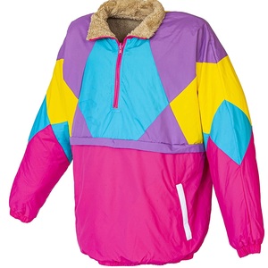 Veste coupe-vent imperméable sur mesure à blocs de couleur, manteau d'extérieur à capuche, coupe-vent léger avec fermeture éclair, veste de coach - Product Image 5