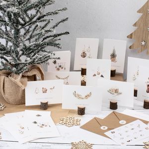Set di 20 Biglietti di Auguri Natalizi Moderni e Rustici, Splendidamente Disegnati per le Tue Festività - Product Image 2