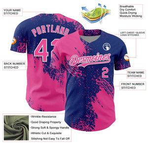 Camiseta de Béisbol Personalizada para Mujer, Rosa Marino, Nombre del Equipo Sublimado, 100% Poliéster, Transpirable, Manga Corta, Uniforme para Todas las Temporadas - Product Image 3