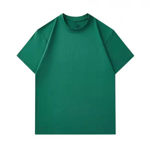 Camiseta Casual de Manga Corta para Hombre, Cuello Redondo, Corte Regular, Color Azul Claro, 100% Algodón Jersey, Tejido Liso Teñido - Product Image 3