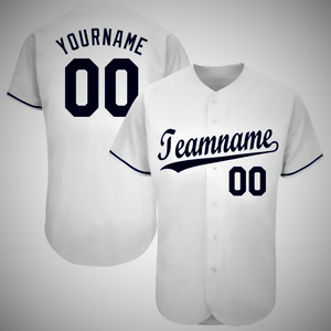 Custom Printed <b>White</b> Baseball Jersey <b>Button</b> Team Name Player Number Short Sleeve Softball Uniform 100% Polyester Unisex OEM - Product Image 3
