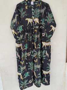 Wholesale Cotton Boho <b>Dresses</b> for Women Fancy Printed Maxi <b>Dress</b> Fit and Flare Beach Wear <b>Dress</b> Bulk India Export - Product Image 3