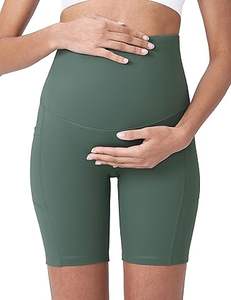 Pantalones Cortos de Ciclismo de Moda para Mujer con Bolsillos, de Cintura Alta, Control de Abdomen, Transpirables, Ideales para Entrenamiento, Yoga, Correr y Embarazo - Product Image 2