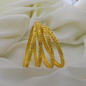 Gold Plated Traditional 4 Pc Bangles New Design African Dubai <b>Bridal</b> Style Bangles Ethnic <b>Wedding</b> Middle East Bangles <b>for</b> Women - Product Image 3