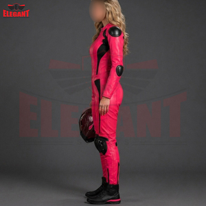 Nouvelles combinaisons de course à moto en cuir rose, haute performance, excellent fournisseur, meilleur prix, une pièce. - Product Image 3
