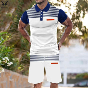 Conjunto de Camiseta de Manga Corta y Pantalones Cortos de Moda para Hombre, Producto de Tendencia 2026, Atuendo de Verano de 2 Piezas para Uso Casual - Product Image 6