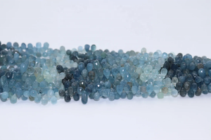 ลูกปัดทรงหยดน้ำพลอยสีฟ้าขนาด4.5*6มม. 8นิ้วหินธรรมชาติมอสสำหรับทำเครื่องประดับ - Product Image 2