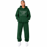 Ensemble de survêtement personnalisable grande taille pour femme, best-seller automne/hiver : sweat à capuche oversize et pantalon de survêtement molletonné long