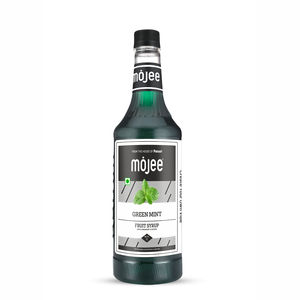 Sirop de menthe verte Mojee 1L – Sirop aromatisé à la menthe de qualité supérieure pour les cocktails sans alcool – Sans arôme ni colorant artificiels - Product Image 1