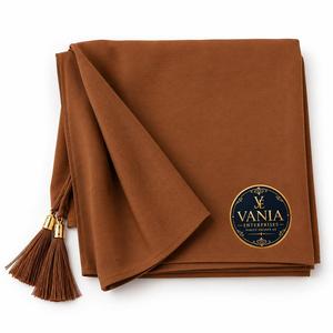 ผ้าคลุมศีรษะชีฟองโพลีเอสเตอร์แบบมุสลิมของ Vania Enterprises ประดับพู่ทำมือ แฟชั่นสำหรับผู้หญิง ใช้ได้ทุกวัน เดินทาง ป้องกันแสงแดด - Product Image 1