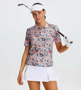Polo pour femme à col contrasté avec logo personnalisé, nouvelle conception, tissu en coton doux et respirant, manches courtes, hauts pour femme - Product Image 2