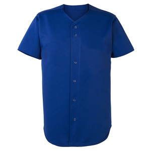 Plain Blank Button Down Closure <b>Baseball</b> Softball Uniforms Polyester Knit Jerseys Matching Performance Pants Sets In Low MOQ - Product Image 5