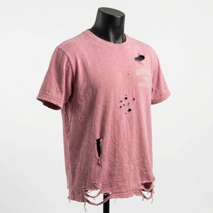 Camiseta de Hombre Oversize con Bajo Desgarrado y Efecto Desgastado, Ecológica, Venta al por Mayor, Personalizada, 100% Algodón - Product Image 2