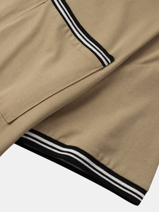 T-shirt à blocs de couleurs bicolores avec poches, en coton confortable pour le streetwear, personnalisable à prix abordable - Product Image 5