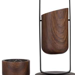 Quemador de Incienso Mabkhara de Madera de Lujo con Soporte Metálico, Quemador de Incienso Árabe Moderno para Decoración del Hogar - Product Image 6