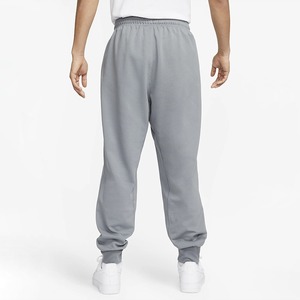 Pantalon de jogging décontracté gris en coton pour homme, taille élastique avec cordon de serrage, logo sur la jambe droite, tricoté mi-lourd, idéal pour l'automne - Product Image 2