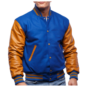 OEM Custom High Quality Men's Varsity Baseball <b>Jacket</b> Hot Selling Plus Size Printed Embroidery Patch for Men - Product Image 5