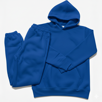 Ensemble de survêtement 2 pièces en molleton technique personnalisé par le fabricant, vente en gros, sweats à capuche et pantalons de jogging vierges, marque privée, survêtements pour garçons