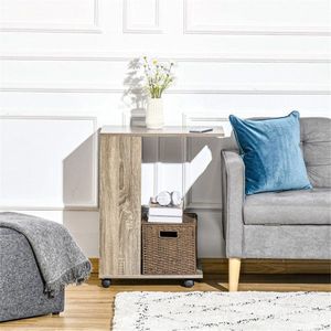 C-Shaped Console Table Sofa Side Table - Product Image 1