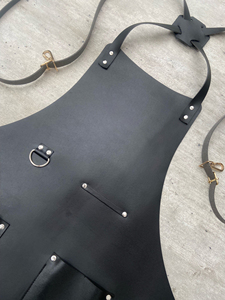 Tablier en cuir réglable pour soudeur, fermeur, chef, barista, cuisine, vêtement de travail durable, fournisseur en gros LPN-0245 - Product Image 2