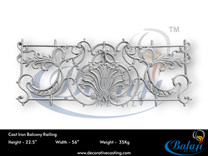 Barandilla de Balcón Moderna de Hierro Fundido, Panel de Metal Decorativo Intrincado, Acabado Gris Pulido, Sin Marco, Protección UV, Resistente al Óxido - Product Image 4