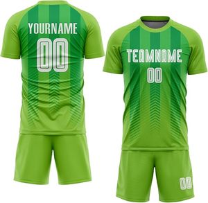 Ensemble d'uniformes de football respirants 100 % polyester de haute qualité pour marques de vêtements de sport, design moderne, noms d'équipe personnalisés par transfert thermique - Product Image 5