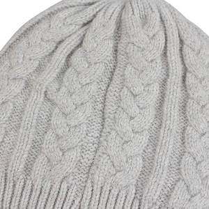 Lindo gorro tejido con lazo para niñas, gorro acrílico hecho a mano de Color sólido cálido para invierno, 54-56CM - Product Image 6