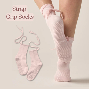 Calcetines de Pilates de Alta Calidad con Logotipo Personalizado, Antideslizantes, de Algodón, Ajuste Cómodo para Mujeres, para Pilates, Reformer, Barre, Yoga, con Correa y Lazo - Product Image 5