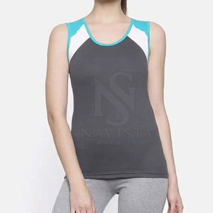 เสื้อกล้ามยาว NAVISTA SPORTS รุ่นใหม่ขายดีสำหรับผู้หญิง ดีไซน์เรียบง่าย สกรีนโลโก้ด้านหน้า ผลิตจากผ้าฝ้ายแคนวาส 100% ระบายอากาศได้ดี แห้งเร็ว - Product Image 3