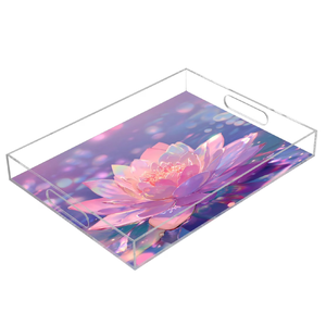 Modern crafts Elegant Acrylic Printed Serving Tray For Your Home <b>Living</b> Room Guest Room Tea Coffee Serving Tray - Product Image 2