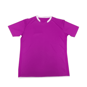 Camiseta de Punto de Manga Corta con Cuello en V para Hombre, Corte Regular, Estilo Casual, Ribete en Contraste, Paneles de Color Sólido, Secado Rápido, Poliéster - Product Image 2