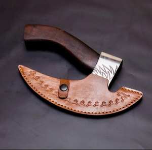 ขวานตัดพิซซ่าแบบวิกิ้ง งานตีขึ้นรูปด้วยมือ ระดับอุตสาหกรรมและงาน DIY ด้ามไม้โรสวูด เหล็กกล้าคาร์บอน พร้อมปลอกหนัง รับผลิตตามแบบ OEM - Product Image 6