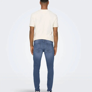 Jeans en denim pour homme de qualité supérieure, taille mi-haute, coupe droite, confortables, en coton, décontractés, coupe ample, respirants, directement du fabricant - Product Image 2
