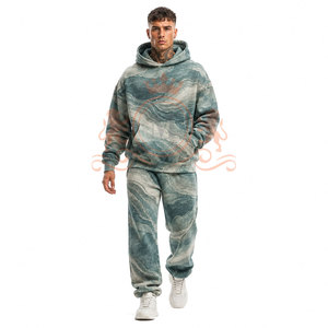Ensemble sweat à capuche et pantalon délavé style premium, coupe décontractée et élégante, idéal pour les voyages en plein air et la mode quotidienne - Product Image 4