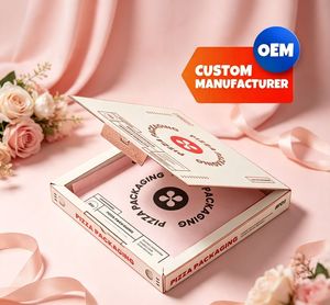 Grandes boîtes à pizza personnalisées en kraft pour la livraison de nourriture, boîtes à pizza en carton ondulé personnalisées pour les restaurants, boîtes à pizza personnalisées de 14 pouces - Product Image 1