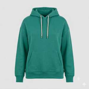 Sweat-shirt à capuche unisexe personnalisé vert sarcelle respirant en coton épais, style streetwear, vêtement en molleton, OEM - Product Image 1