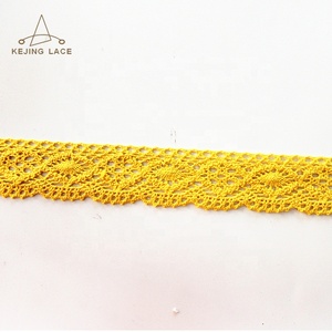 Adorno de encaje de algodón 100%, adornos de encaje <span class=keywords><strong>Cluny</strong></span> festoneado de 5cm para ropa - Product Image 3