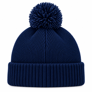 Bonnet d'hiver en acrylique personnalisé avec logo brodé, bonnet à pompon jacquard, bonnet à revers, bonnet à pompon, bonnet en tricot décontracté pour adultes - Product Image 3