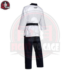 Trajes de Taekwondo de Primera Calidad en Contraste de Color Blanco y Negro, Sin Logotipo, de Gran Venta - Product Image 3