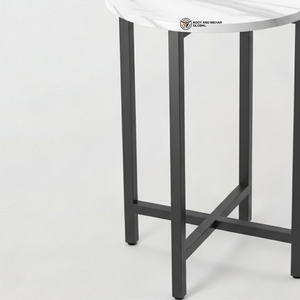 Wholesale Custom Round Marble Top <b>Stool</b> High-End Gold Plated Metal Frame Side Table – Durable Decorative Furniture - Product Image 5